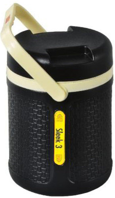

Jaypee Sleek 3 3 Containers Lunch Box(1200 ml), Black