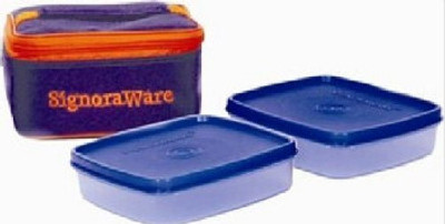 

Signoraware 512 2 Containers Lunch Box(700 ml), Blue