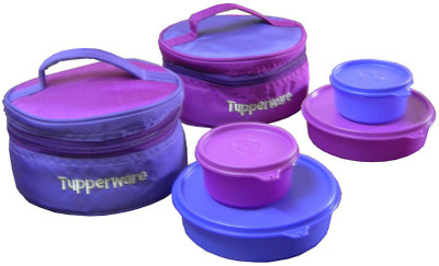 

Tupperware 121 4 Containers Lunch Box(500 ml), Multicolor