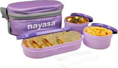 

Nayasa Duplex 3 Containers Lunch Box, Purple