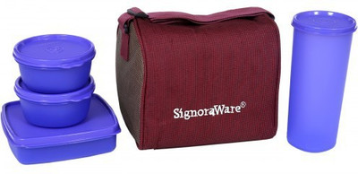 Signoraware Best Jumbo - Violet 4 Containers Lunch Box(1250 ml)