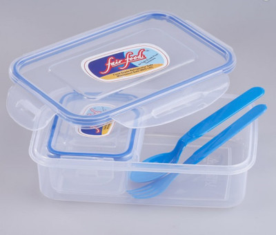 

Fair Food 0039 2 Containers Lunch Box(800 ml), Blue;clear
