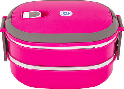 

Homio 2 Layer Lunch Box 2 Containers Lunch Box(1400 ml), Pink