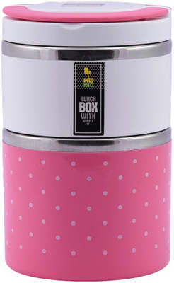 

Chrome Easy Carry 8504 2 Containers Lunch Box(930 ml), Pink