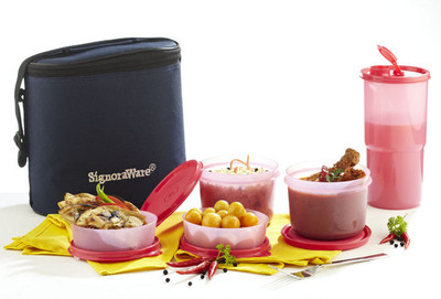 

Signoraware 520 5 Containers Lunch Box(2160 ml), Pink