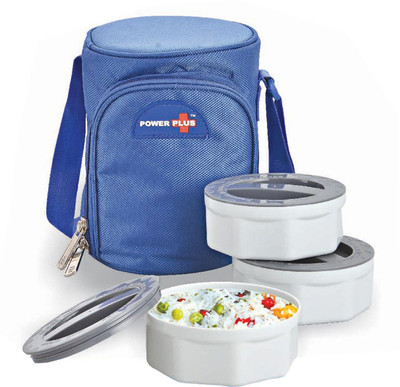 Power Plus H70 3 Containers Lunch Box(750 ml), Blue