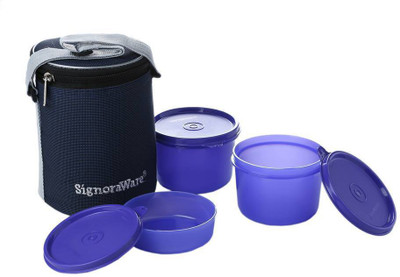 

Signoraware Executive Medium 3 Containers Lunch Box, Purple