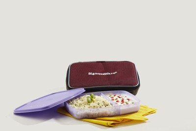 

Signoraware Slim Lunch Box (with Bag) 1 Containers Lunch Box(610 ml), Purple