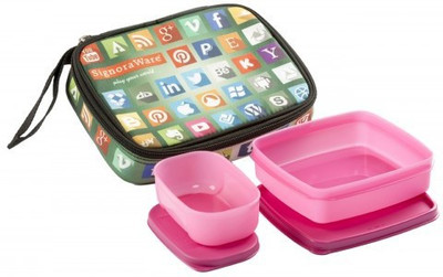 

Signoraware Network Twin Smart - Pink (490ml) 2 Containers Lunch Box(490 ml)