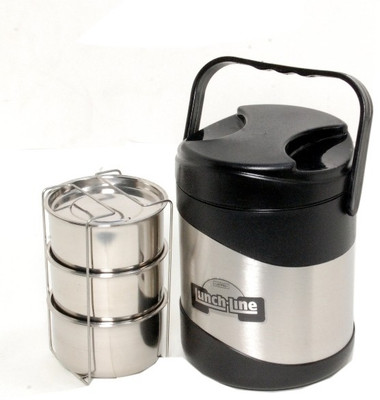 

Jaypee Lunchline 3-Piece 3 Containers Lunch Box(700 ml), Silver