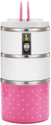 

Krypton Assorted-3-Pnk-01 3 Containers Lunch Box(1230 ml), Pink
