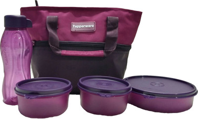 

Tupperware BL-782 3 Containers Lunch Box(1170 ml), Purple