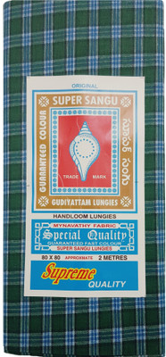 sangu Checkered Green Lungi