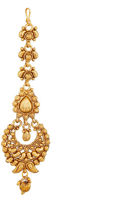 

Pink Rose Alloy Maang Tikka