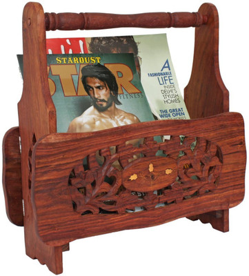 Craftatoz Floor Standing Magazine Holder(Brown, Wooden) available at flipkart for Rs.1499