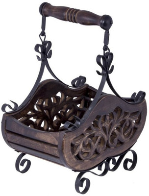 Craftatoz Floor Standing Magazine Holder(Brown, Wooden) available at flipkart for Rs.1499