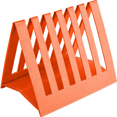 Eco-Leatherette Foldable Stand Table Top Magazine Holder(Orange, Paper) Eco-Leatherette Foldable Stand Table Top Magazine Holder(Orange, Paper)