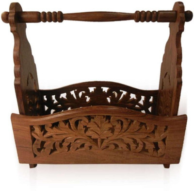 Craft Art India Floor Standing Magazine Holder(Brown, Wooden) available at flipkart for Rs.1499