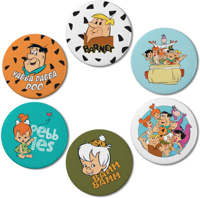 

Warner Bros. The Flintstones Cast Fridge Magnet Pack of 6(Multicolor)