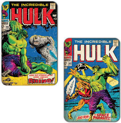 

Marvel Hulk-space parasite land (Officially Licensed) Fridge Magnet Pack of 2(Multicolor)