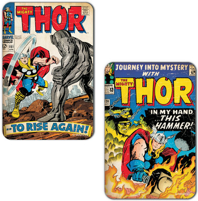 

Marvel Thor -hammer (Officially Licensed) Fridge Magnet Pack of 2(Multicolor)