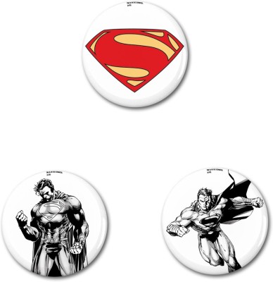 

Warner Bros. Superman Sketch And Logo Set Fridge Magnet Pack of 3(Multicolor)