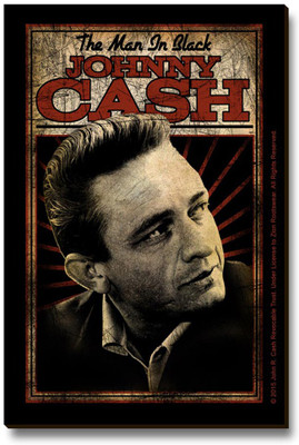 Bravado Johnny Cash The Man In Black Fridge Magnet, Door Magnet Pack of 1 Multicolor