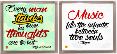 

Thoughtroad Own thought Music Fridge Magnet Pack of 2