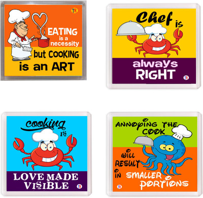 

Thoughtroad Love To Cook Fridge Magnet Pack of 4