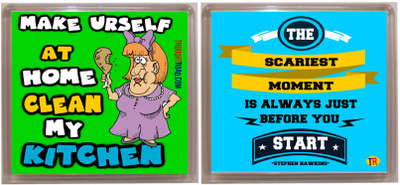 

Thoughtroad SCARIEST MOMENT CLEAN KITCHEN Fridge Magnet Pack of 2