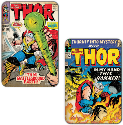 

Marvel Thor -battleground (Officially Licensed) Fridge Magnet Pack of 2(Multicolor)