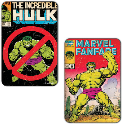 

Marvel Incredible Hulk (Officially Licensed) Fridge Magnet Pack of 2(Multicolor)