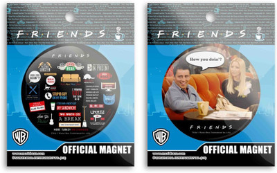 

Mc Sid Razz Friends Infographic and How You Doin' Fridge Magnet Pack of 2(Multicolor)