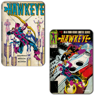 

Marvel Hawkeye (Officially Licensed) Fridge Magnet Pack of 2(Multicolor)