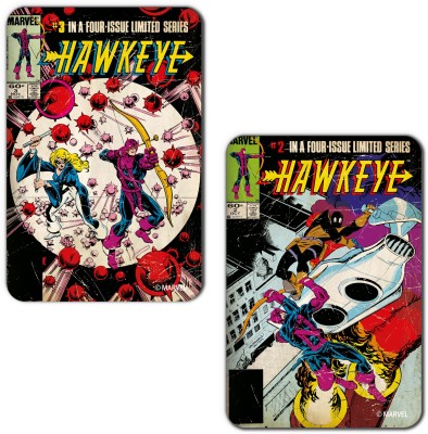 

Marvel Hawkeye comics (Officially Licensed) Fridge Magnet Pack of 2(Multicolor)