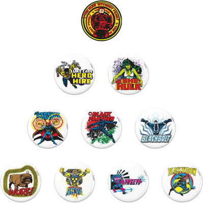 

Marvel Comics All Avengers pack of 10 (Officially Licensed) Fridge Magnet Pack of 10(Multicolor)