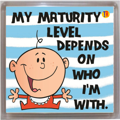 

Thoughtroad MATURITY LEVEL Door Magnet, Fridge Magnet Pack of 1(Multicolor)