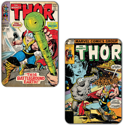 

Marvel Thor -mighty (Officially Licensed) Fridge Magnet Pack of 2(Multicolor)