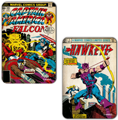 

Marvel Hawkeye-Captain America (Officially Licensed) Fridge Magnet Pack of 2(Multicolor)
