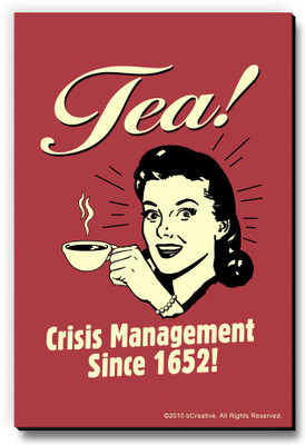 bCreative Tea! Crisis Management Since 1652! Fridge Magnet, Door Magnet Pack of 1 Multicolor