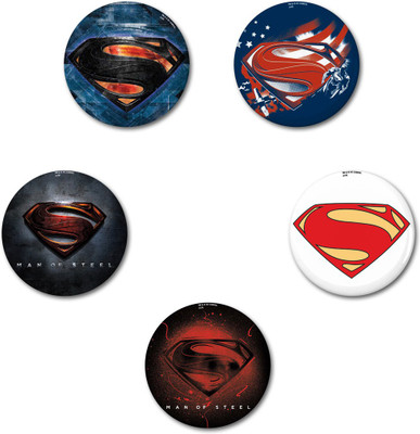 

Warner Bros. Superman All Logos Fridge Magnet Pack of 5(Multicolor)