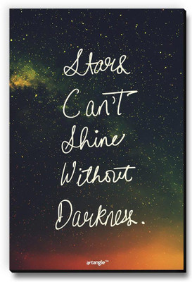Seven Rays Stars Can't Shine Without Darkness Fridge Magnet Pack of 1 Multicolor
