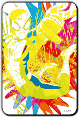 

Marvel Spider-man yellow art (Officially Licensed) Fridge Magnet Pack of 1(Multicolor)