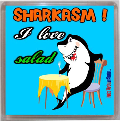 

Thoughtroad Sharkasm Fridge Magnet Pack of 1(Multicolor)