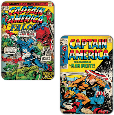 

Marvel Captain America-man brute (Officially Licensed) Fridge Magnet Pack of 2(Multicolor)