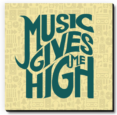 Seven Rays Music Gives Me High Fridge Magnet Pack of 1 Multicolor