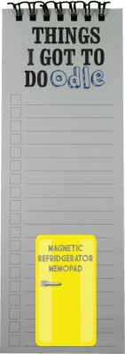 Nourish Things I Got To Doodle - Magnetic Refrigerator Regular Memo Pad Ruled 50 Pages(White)