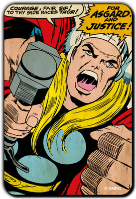 

Marvel Thor for justice pack of 1 (Officially Licensed) Fridge Magnet Pack of 1(Multicolor)