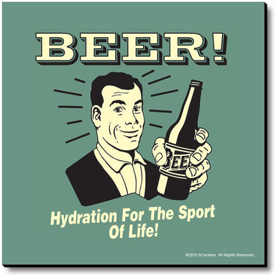 bCreative Beer! Hydration For The Sport Of Life! Fridge Magnet, Door Magnet Pack of 1 Multicolor