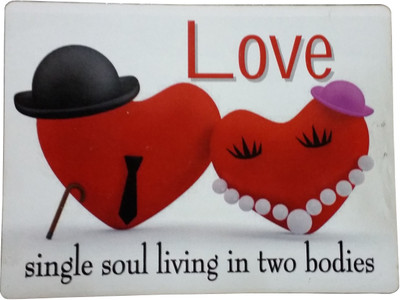 

Fabionic LOVE Single soul livong in two bodies Fridge Magnet Pack of 1